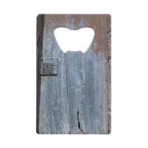 Abrebotellas De Tarjeta De Crédito Puerta de madera rota y ruidosa