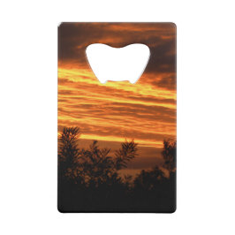 Abrebotellas De Tarjeta De Crédito Puesta del sol del verano en Canberra de doble