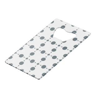Abrebotellas De Tarjeta De Crédito Puntos de Polka Gris, Patrón De Punto De Polka, Pu