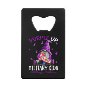 Abrebotellas De Tarjeta De Crédito Purple Up Para Niños Militares Mes De Niños Milita
