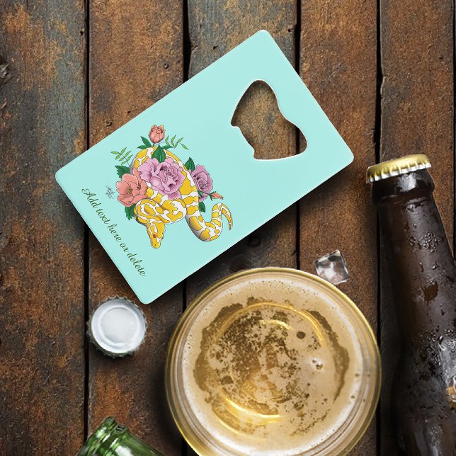 Abrebotellas De Tarjeta De Crédito Python albino blanco amarillo (Subido por el creador)