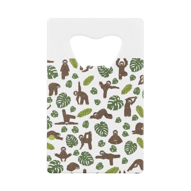Abrebotellas De Tarjeta De Crédito Quiet quitting Lazy Sloth (Anverso)