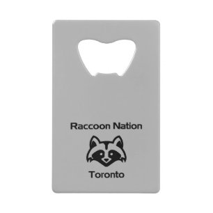 Abrebotellas De Tarjeta De Crédito Raccoon Nation Toronto Light-Monotone