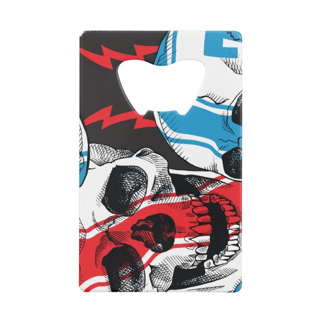 Abrebotellas De Tarjeta De Crédito Racer Skull: Rebelión sin foco. (Anverso)