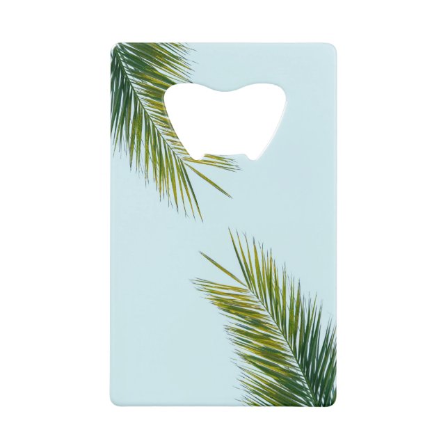 Abrebotellas De Tarjeta De Crédito Rama de árbol de palma (Anverso)