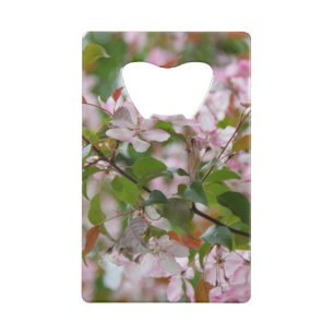 Abrebotellas De Tarjeta De Crédito Rama delgada con flores manzana