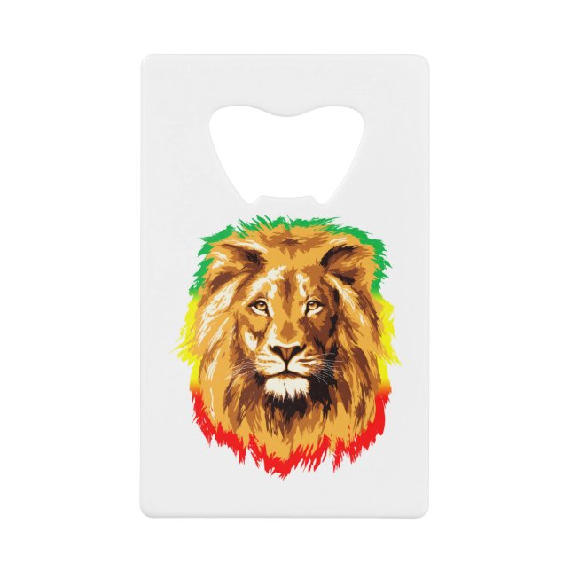 Abrebotellas De Tarjeta De Crédito Rasta León de Judá (Anverso)