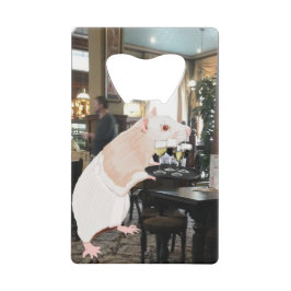 Abrebotellas De Tarjeta De Crédito Rat Waiter surrealista