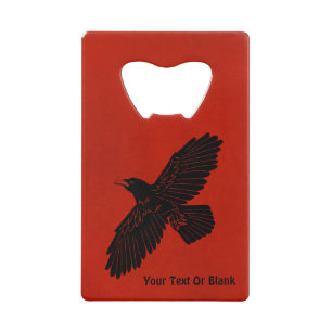 Abrebotellas De Tarjeta De Crédito Raven en rojo