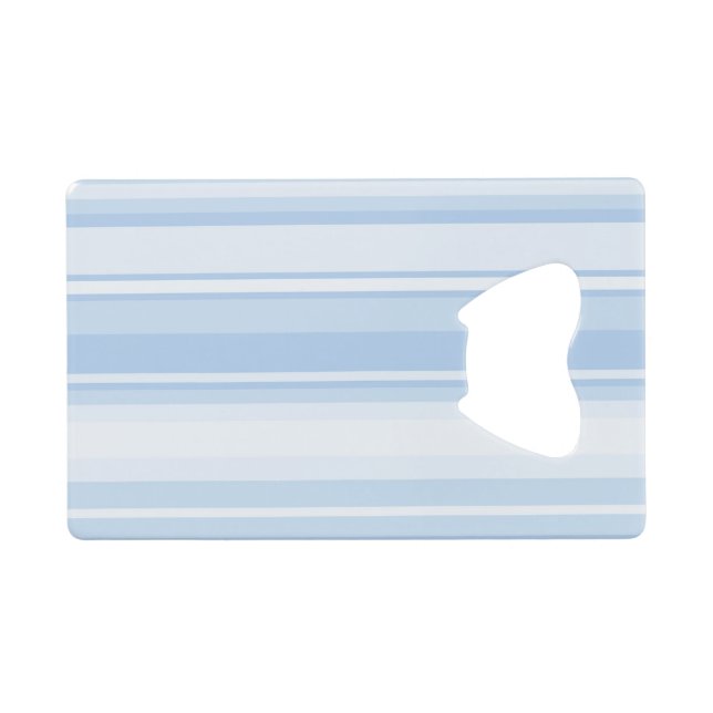 Abrebotellas De Tarjeta De Crédito Rayas azules bebes (Reverso Horizontal)