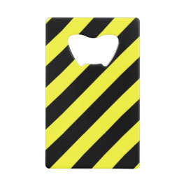Abrebotellas De Tarjeta De Crédito rayas negro y amarillo