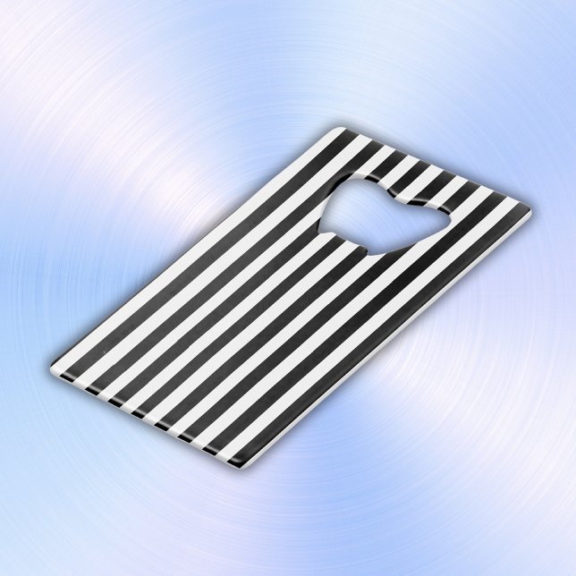 Abrebotellas De Tarjeta De Crédito Rayas simples en blanco y negro | (Subido por el creador)