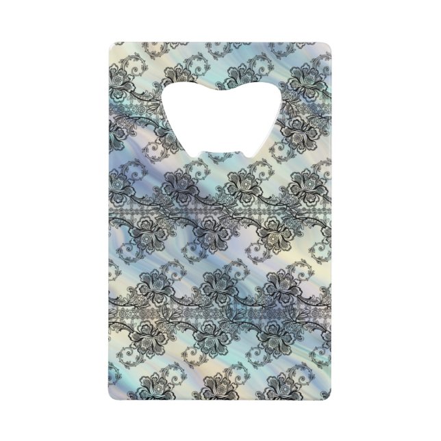 Abrebotellas De Tarjeta De Crédito Raza negra sobre las corrientes pasteles (Anverso)