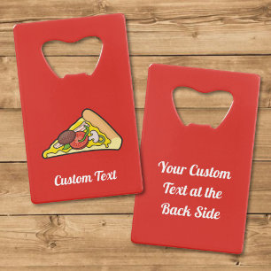 Abrebotellas De Tarjeta De Crédito Rebanada de pizza