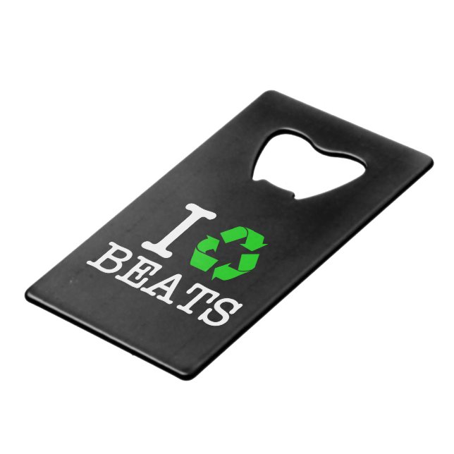 Abrebotellas De Tarjeta De Crédito Reciclé Beats (Ángulo frontal)