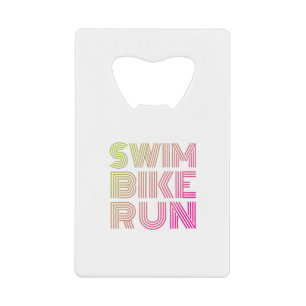 Abrebotellas De Tarjeta De Crédito Recorrido en bicicleta de nado de Triathlon