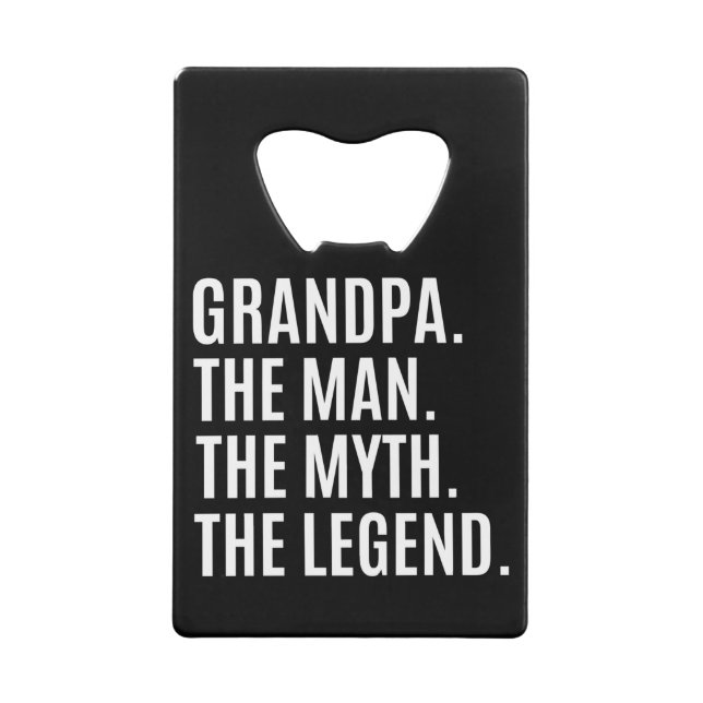 Abrebotellas De Tarjeta De Crédito Regalo de abuelo/abuelo (Reverso)