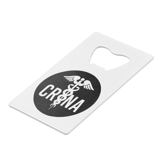 Abrebotellas De Tarjeta De Crédito Regalo de enfermero anestesista certificado por CR (Ángulo frontal)