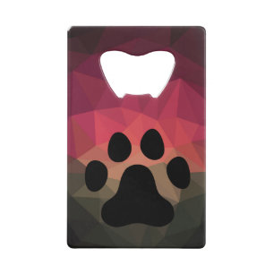 Abrebotellas De Tarjeta De Crédito regalo de tienda de mascotas, perro, huella de gar