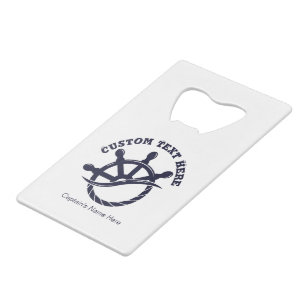 Abrebotellas De Tarjeta De Crédito Regalo náutico personalizado de capitán de barco