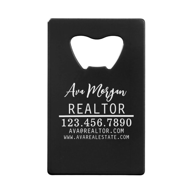 Abrebotellas De Tarjeta De Crédito Regalo personalizado para agentes inmobiliarios (Anverso)