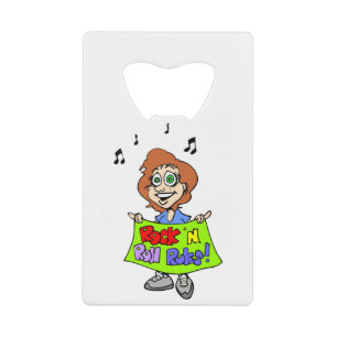 ABREBOTELLAS DE TARJETA DE CRÉDITO REGLAS DE ROCK 'N ROLL