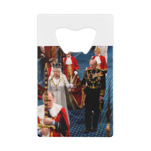 Abrebotellas De Tarjeta De Crédito Reina Isabel II y duque de Su Majestad de Edimburg