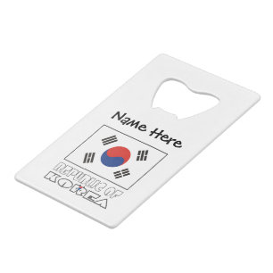 Abrebotellas De Tarjeta De Crédito Rep. de Corea S Bandera surcoreana Personalizada N