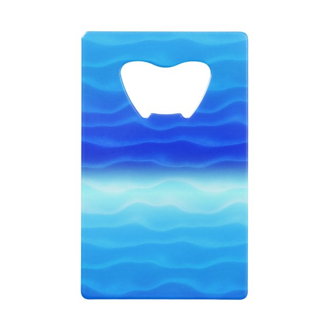 Abrebotellas De Tarjeta De Crédito Resumen de dunas de arena azul (Anverso)
