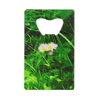 Abrebotellas De Tarjeta De Crédito Resumen de la flor silvestre del este de Daisy Fle