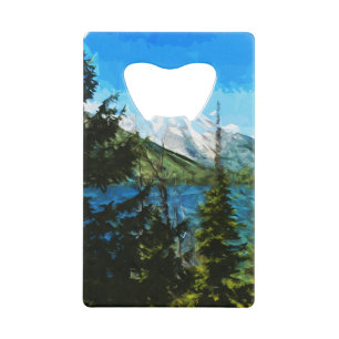 Abrebotellas De Tarjeta De Crédito Resumen de las montañas Wyoming Grand Teton