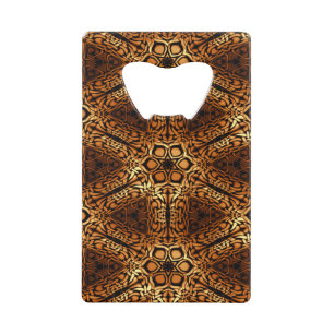 Abrebotellas De Tarjeta De Crédito Resumen del patrón de diamantes de oro