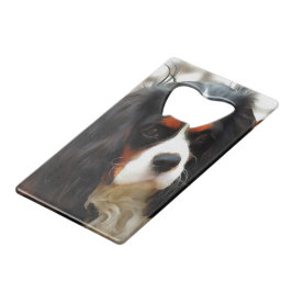 Abrebotellas De Tarjeta De Crédito Retrato De Un Rey Charles Cavalier Spaniel