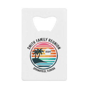 Abrebotellas De Tarjeta De Crédito Reunión de la familia Beach Vacation