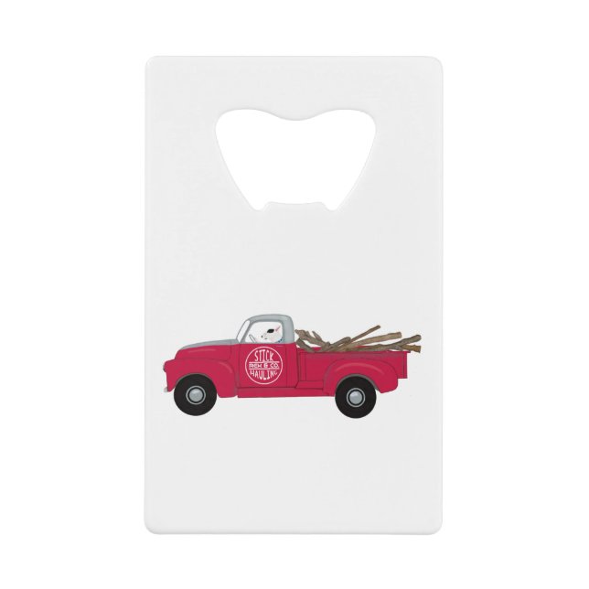 Abrebotellas De Tarjeta De Crédito Rex The TV Terrier Red Truck (Anverso)