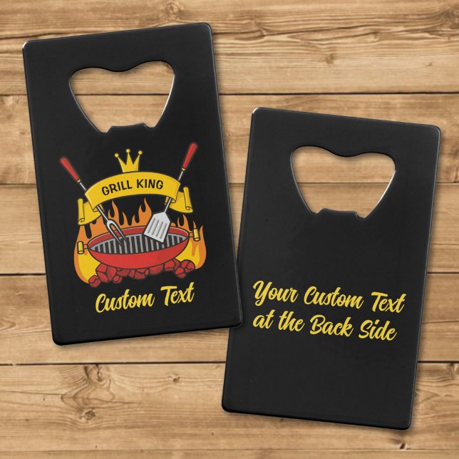 Abrebotellas De Tarjeta De Crédito Rey de la parrilla (Subido por el creador)