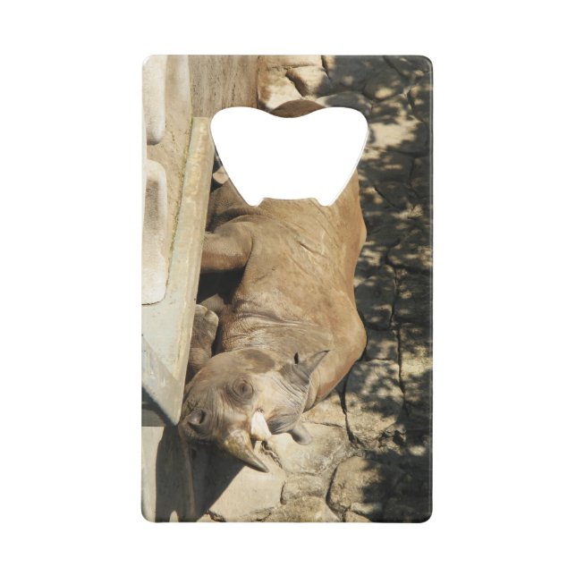 Abrebotellas De Tarjeta De Crédito Rhino durmiente (Anverso)