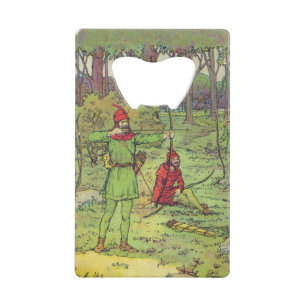 Abrebotellas De Tarjeta De Crédito Robin Hood en el bosque
