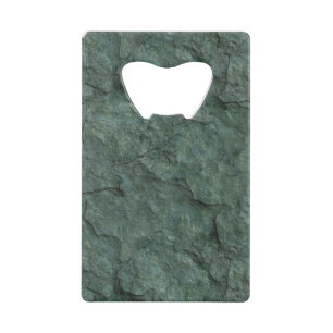 Abrebotellas De Tarjeta De Crédito Rock verde gris cincelado