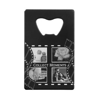 Abrebotellas De Tarjeta De Crédito Rollo de película en blanco y negro Foto personali