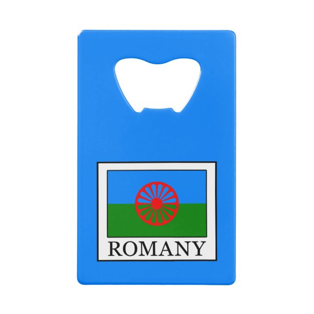 Abrebotellas De Tarjeta De Crédito Romaní (Anverso)