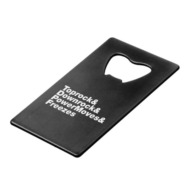 Abrebotellas De Tarjeta De Crédito Rompiendo movimientos (breakdance) (Ángulo frontal)