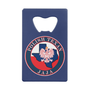 Abrebotellas De Tarjeta De Crédito Ronda de Jaja Texana de Polonia