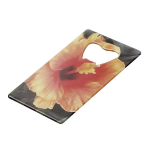 Abrebotellas De Tarjeta De Crédito Rosa chino flor floro artístico