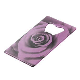 Abrebotellas De Tarjeta De Crédito Rosa de lavanda negra grande y artística
