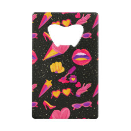 Abrebotellas De Tarjeta De Crédito rosa del universo