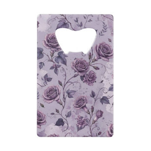 Abrebotellas De Tarjeta De Crédito Rosa Lavanda Polvorienta Tonos Soñadores Florales