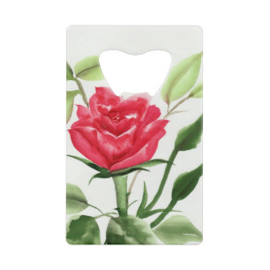 Abrebotellas De Tarjeta De Crédito Rosa rojo