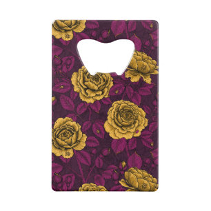 Abrebotellas De Tarjeta De Crédito Rosas amarillas