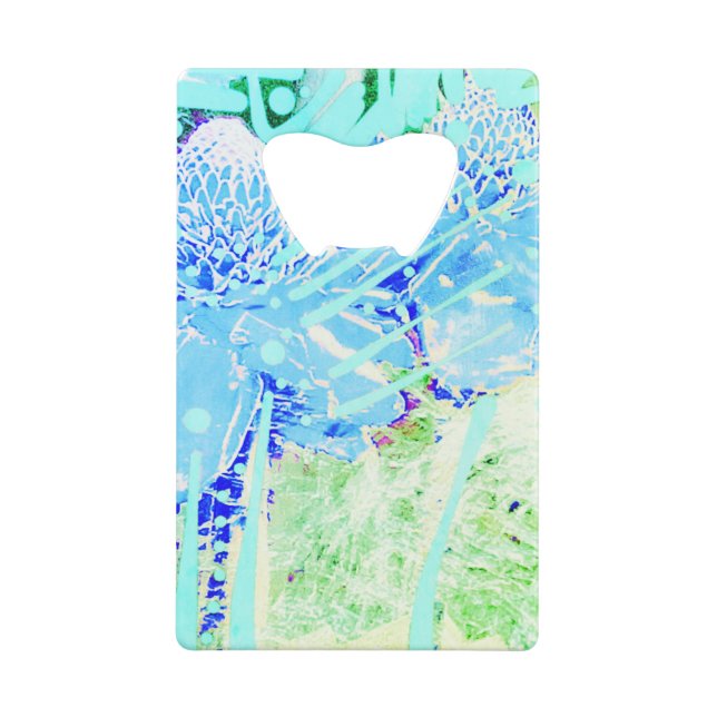 Abrebotellas De Tarjeta De Crédito Rosas del Magic Blue Water Resort (Reverso)